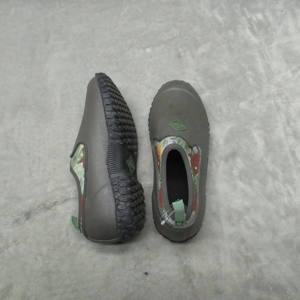 Muck Boot Garden Shoes Women 5 Gray‎ Floral Slip On Waterproof Outdoor